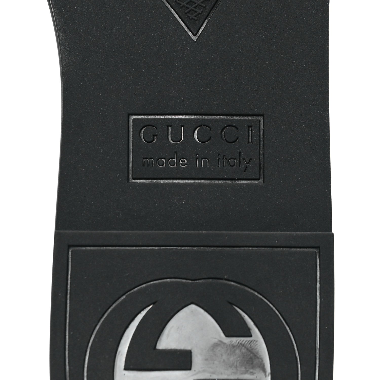 Gucci Rubber Womens Interlocking G Slide Sandals  39 Black 7 of 10