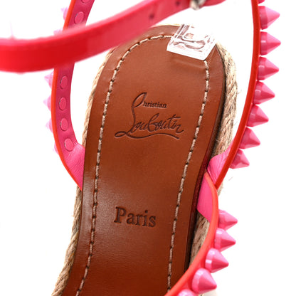 Christian Louboutin Patent Mafaldina 120 Wedge Sandals 36 Pink 8 of 9