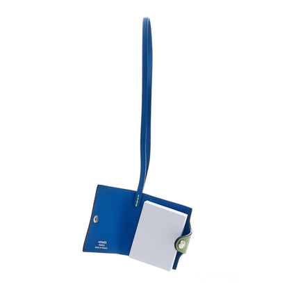 Hermes Evercolor Swift Verso Ulysse Nano Bag Charm Vert Criquet Bleu France 4 of 5