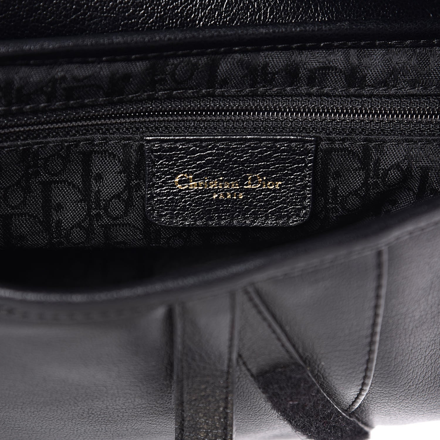 Christian Dior Calfskin Saddle Bag Black 6 of 12