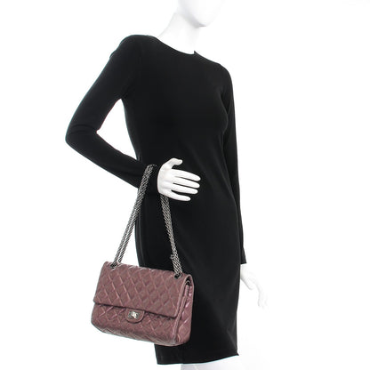 Chanel Metallic Aged Calfskin Quilted 2.55 Reissue 226 Flap Rose Fonce 3 of 10