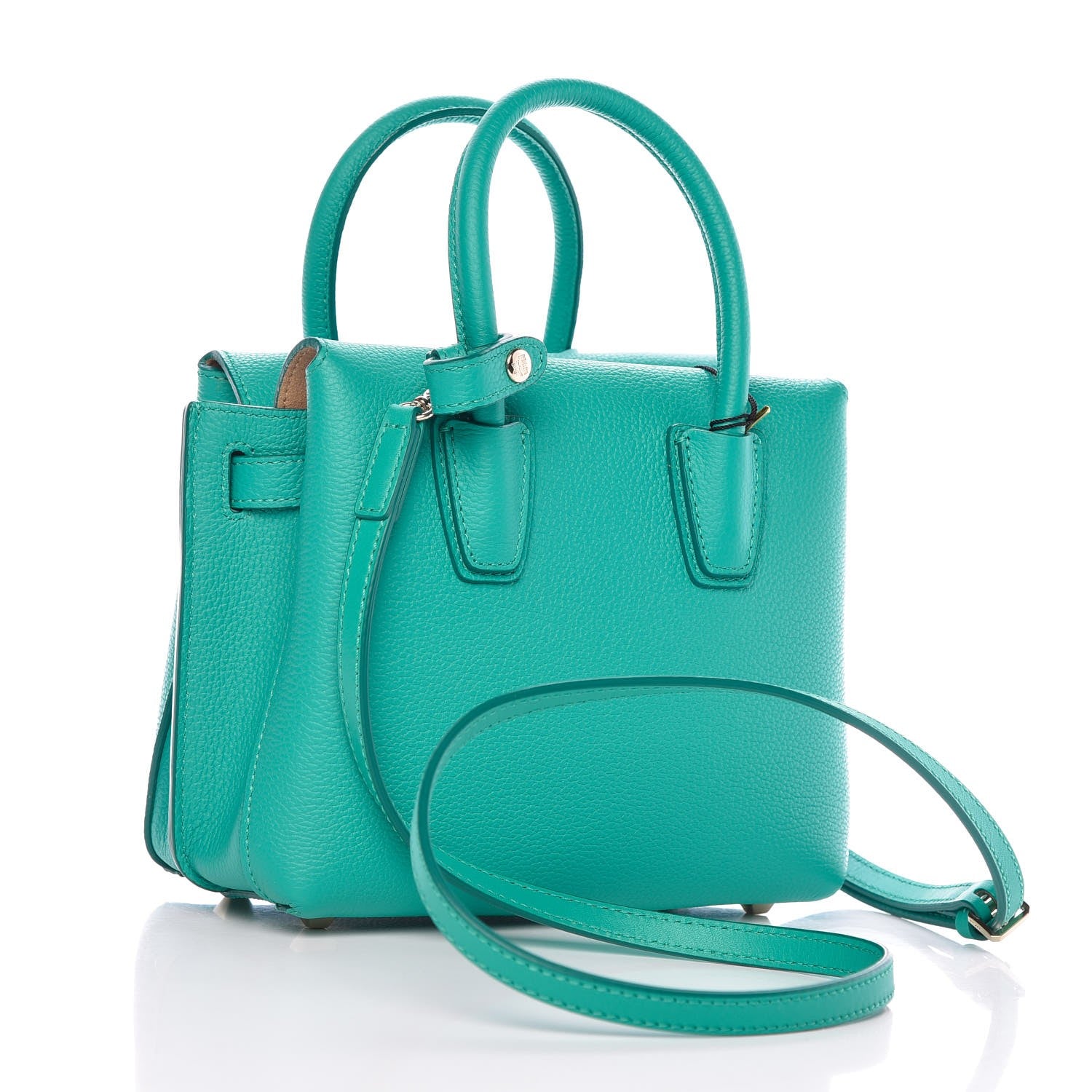 MCM Grained Calfskin Mini Milla Tote Oasis Green 3 of 6