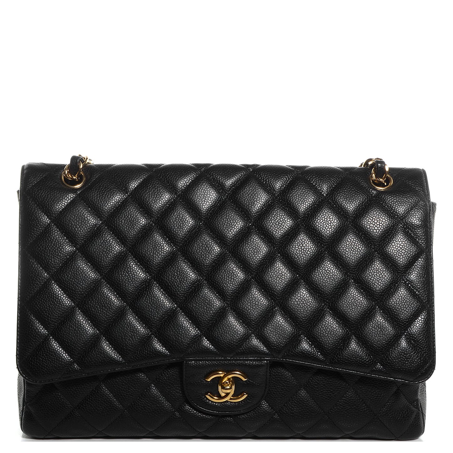 Caviar Maxi Single Flap Black