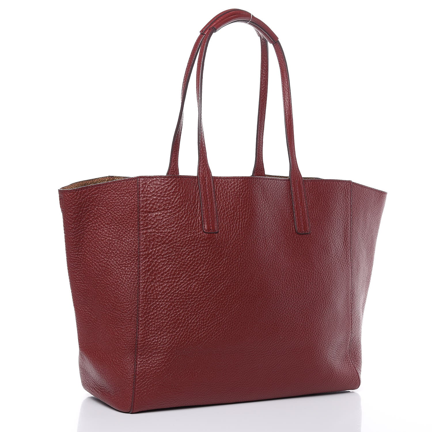 MCM Grained Calfskin Medium Reversible Wandel Tote Ruby 4 of 13