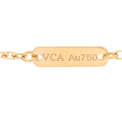 Van Cleef & Arpels 18K Yellow Gold Carnelian Vintage Alhambra Pendant Necklace 5 of 5