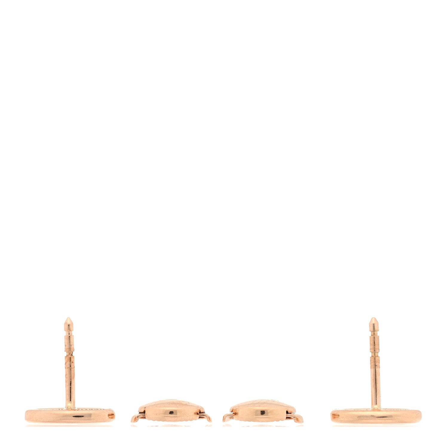 Hermes 18K Rose Gold TPM Farandole Stud Earrings 3 of 5