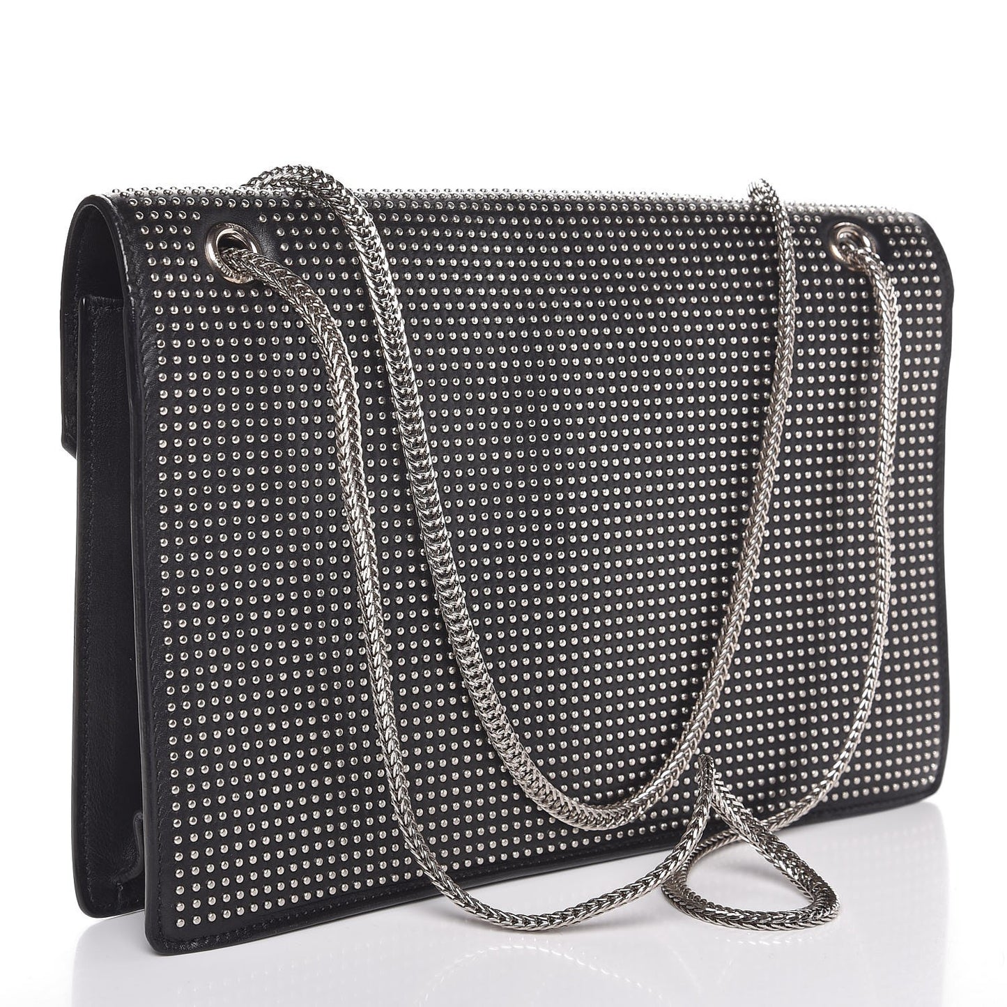 Calfskin Studded Medium Betty Black