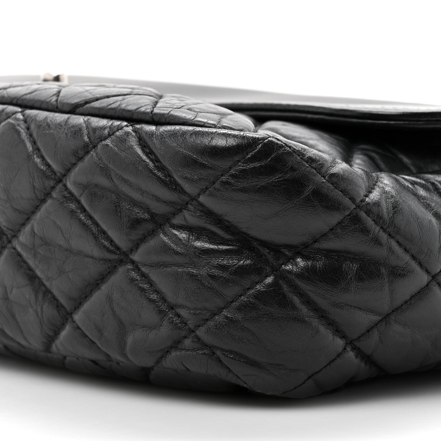 Chanel Aged Calfskin Quilted Easy Zip Flap Bag Black 1821943
