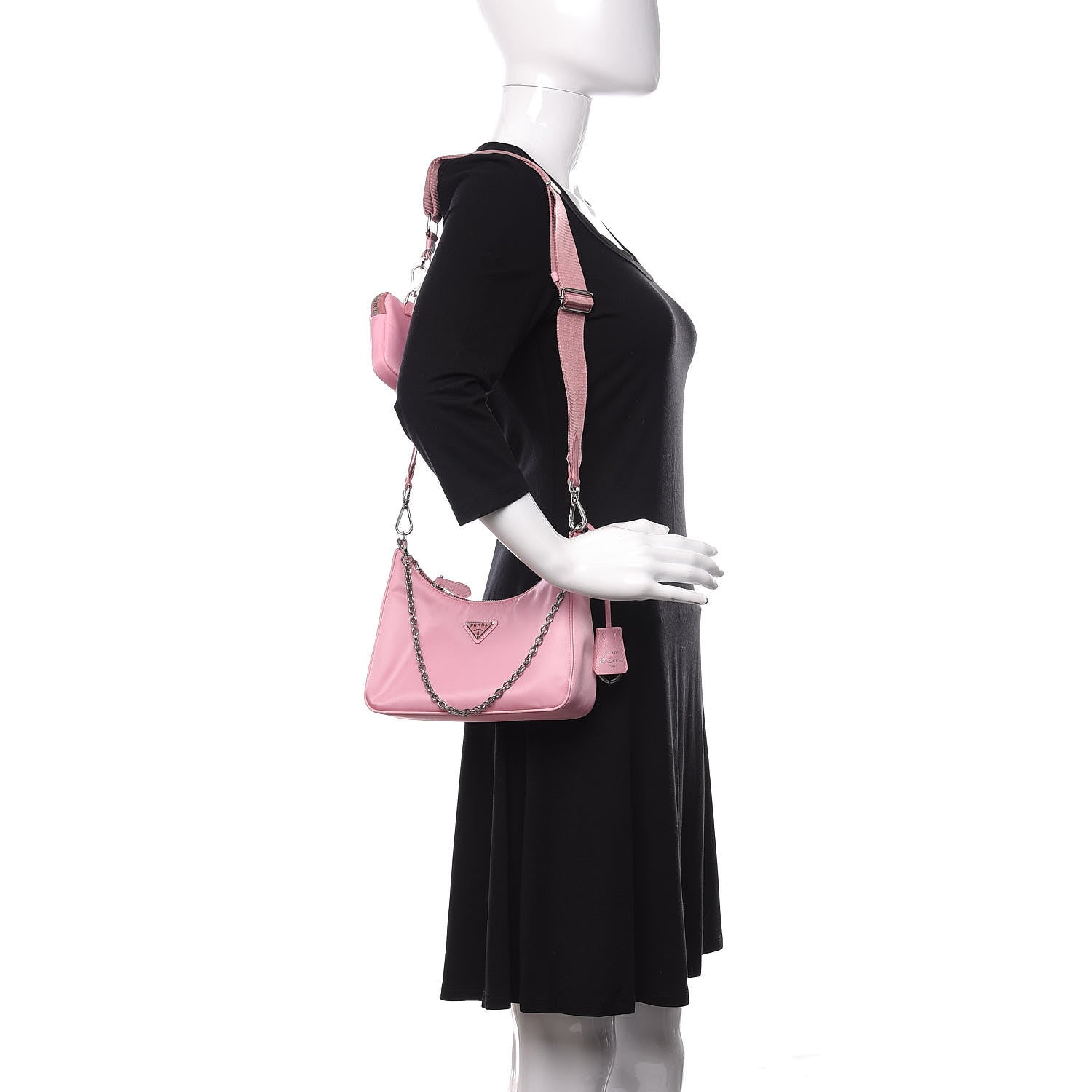 Prada Nylon Re-Edition 2005 Shoulder Bag Rosa 2 of 9