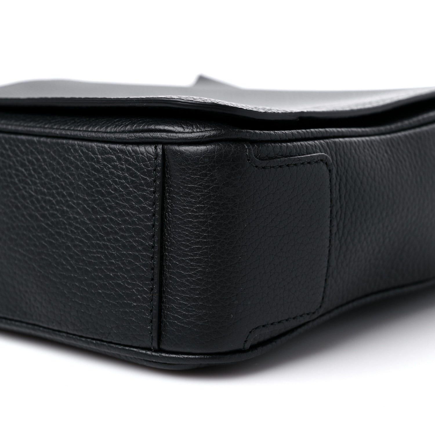 Burberry Grainy Calfskin Embossed Bruno Messenger Black 10 of 11