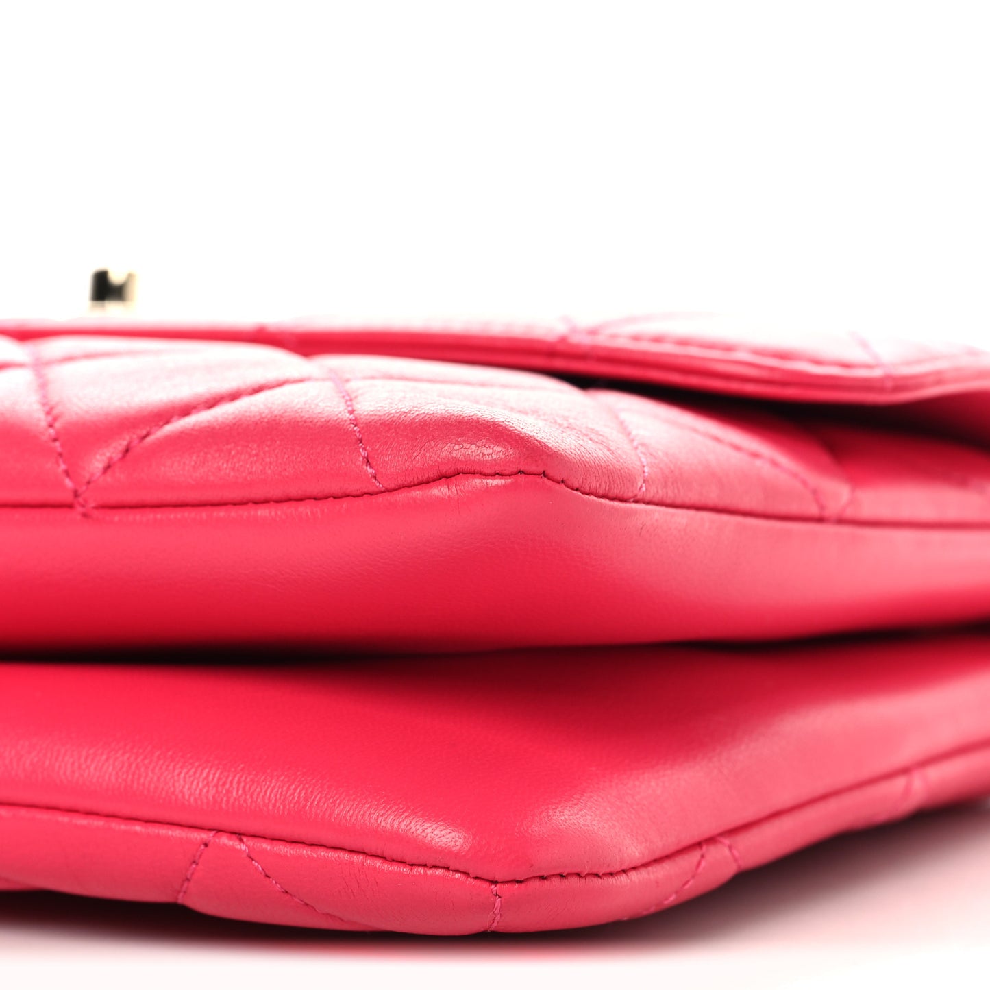 Lambskin Quilted Medium Trendy CC Flap Dark Pink