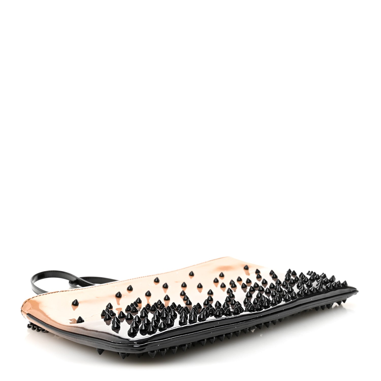 Christian Louboutin Patent Degrade Loubiposh Spiked Clutch Nude Black 4 of 10