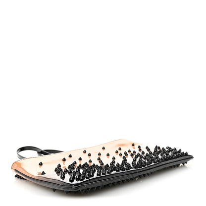 Christian Louboutin Patent Degrade Loubiposh Spiked Clutch Nude Black 4 of 10
