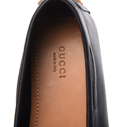 Gucci Hebron Calfskin Womens Bamboo Tassel Driver Loafers 38.5 Black 7 of 10