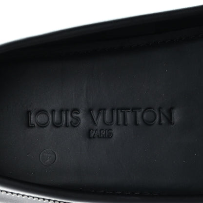 Louis Vuitton Calfskin Mens Shade Car Loafers 8 Black 7 of 8