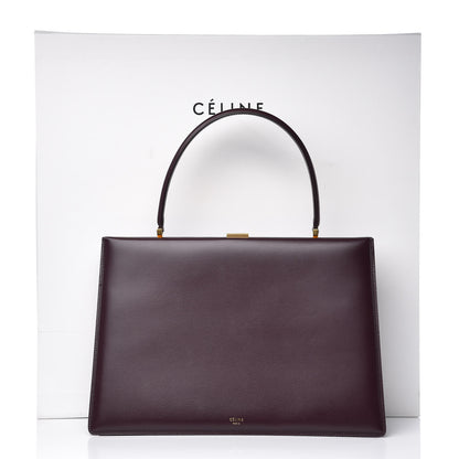 Celine Box Calfskin Medium Clasp Bag Burgundy 9 of 9