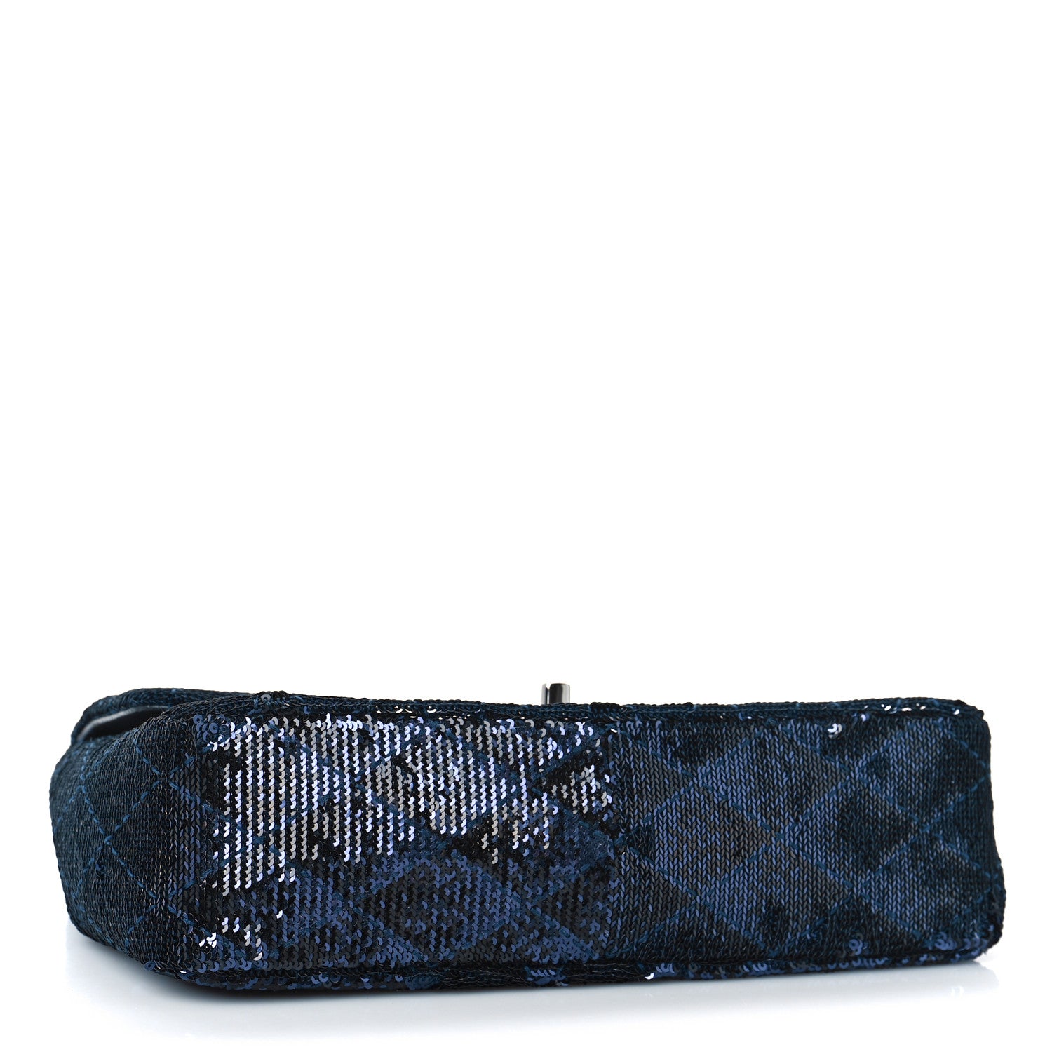Chanel Sequin Quilted Medium Single Flap Blue 4 of 10