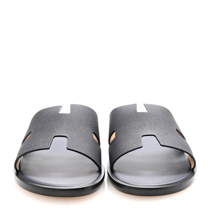 Hermes Epsom Mens Izmir Sandals 44 Marine 3 of 10