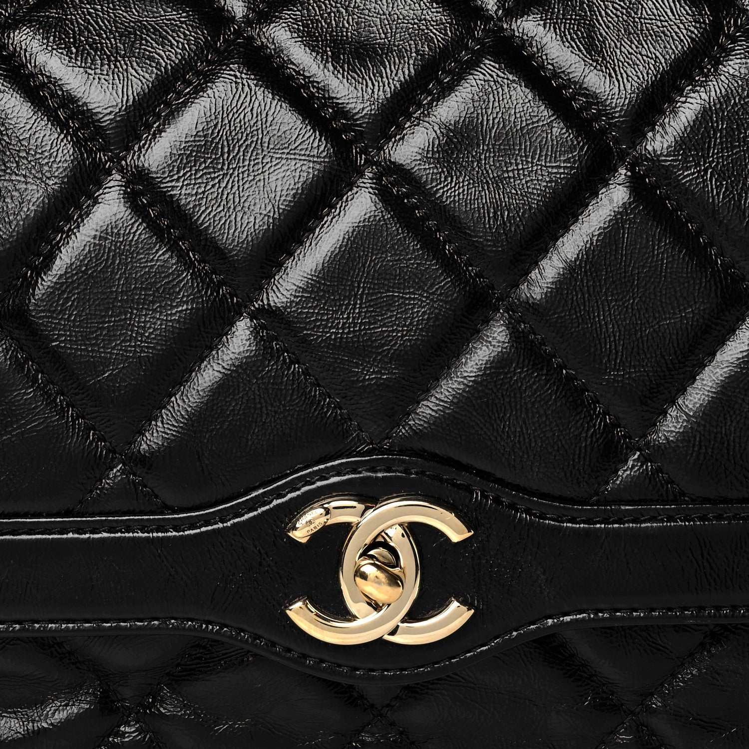 Chanel Crumpled Glazed Lambskin Quilted Small Flap Black 8 of 12
