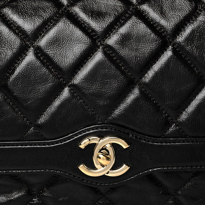 Chanel Crumpled Glazed Lambskin Quilted Small Flap Black 8 of 12