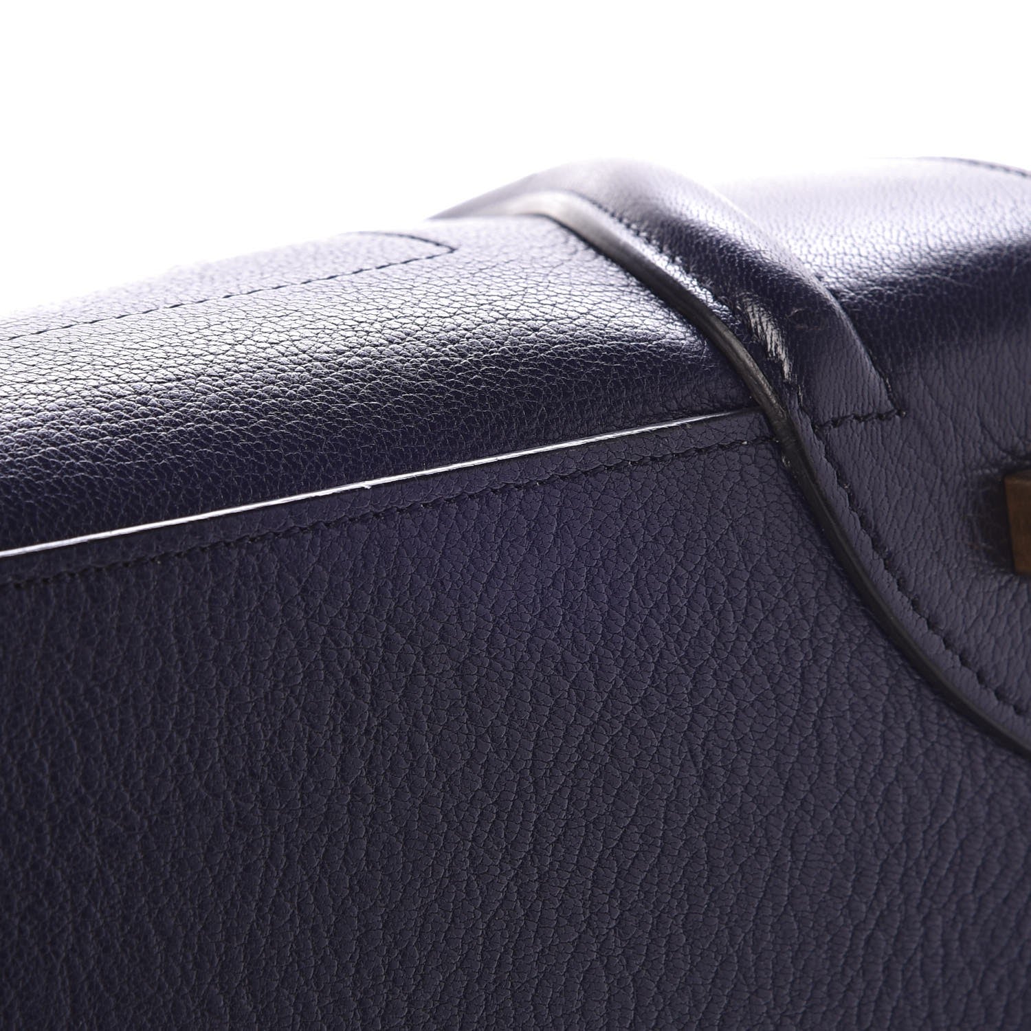 Celine Goatskin Mini Luggage Dark Blue Black 5 of 10