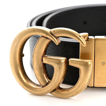Gucci Calfskin Double G Reversible 37mm Belt 105 42 Black Cocoa 7 of 8