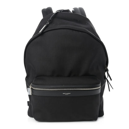 Saint Laurent Canvas City Backpack Black 1 of 8