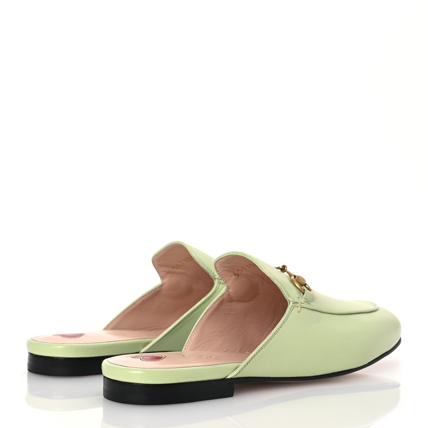 Gucci Malaga Kid Womens Princetown Slippers 38 Pistachio Green 4 of 13