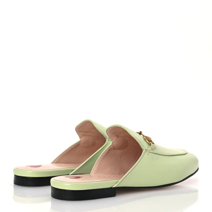 Gucci Malaga Kid Womens Princetown Slippers 38 Pistachio Green 4 of 13