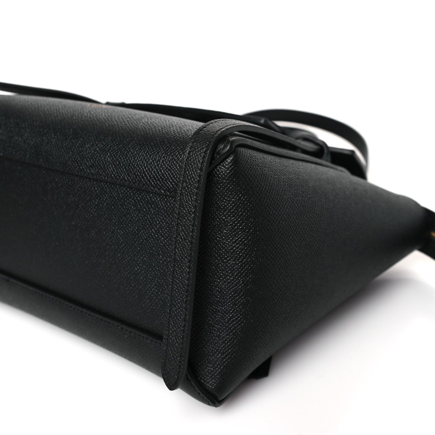 Grained Calfskin Micro Belt Bag Black