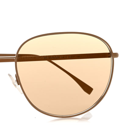 Fendi Metal Aviator Sunglasses FF 0379/G/S Gold 8 of 8