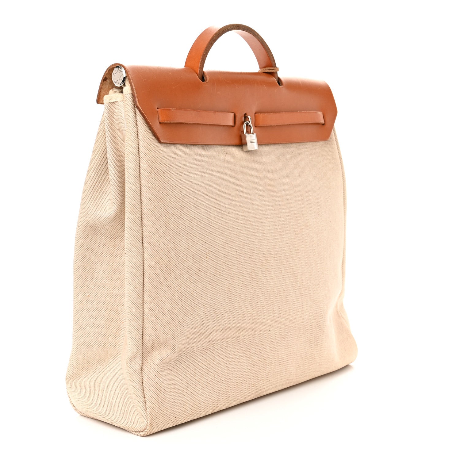 Hermes Toile Vache Calfskin Herbag 39 MM Natural 3 of 14