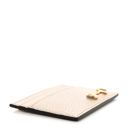 Gucci Textured Dollar Calfskin Horsebit 1955 Card Holder Beige 5 of 8