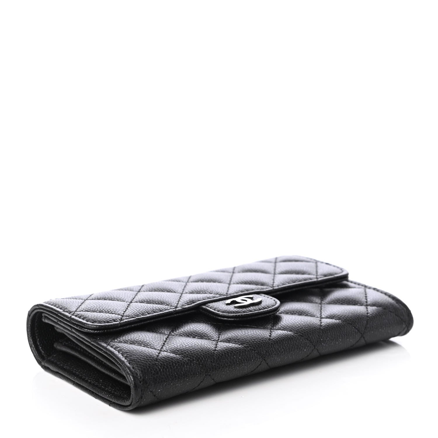 Chanel Iridescent Caviar Quilted Medium Flap Wallet Black 4 of 9