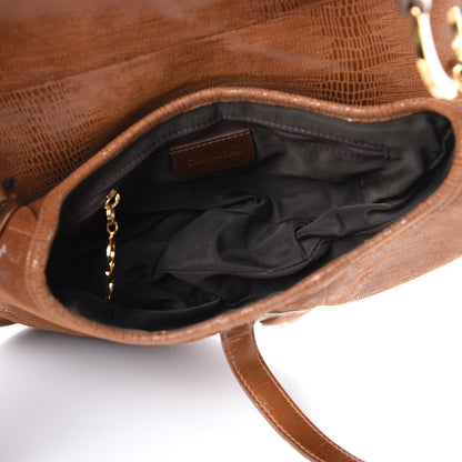 Christian Dior Lizard Saddle Bag Brown 5 of 15