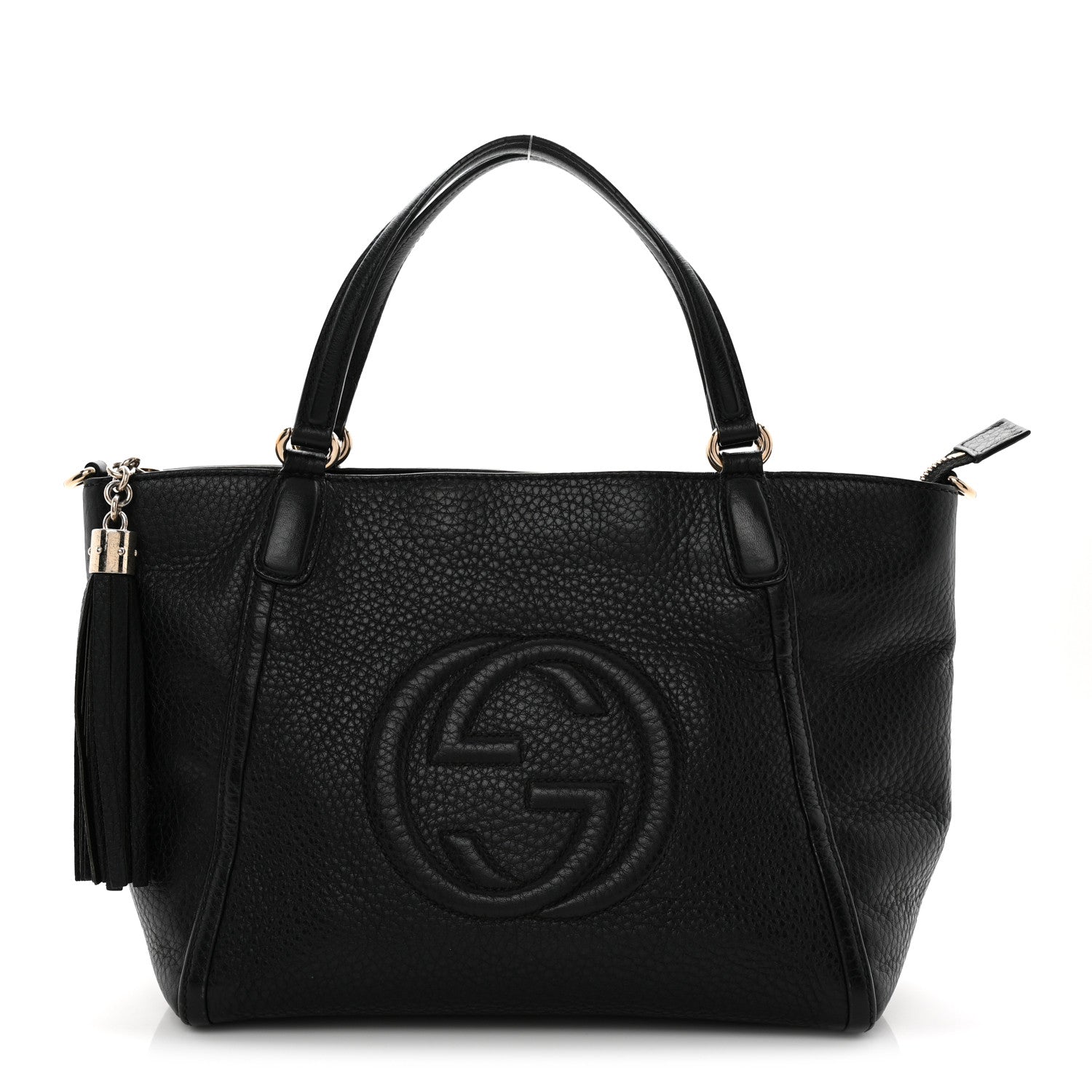 Gucci Pebbled Calfskin Small Soho Top Handle Bag Black 1 of 10