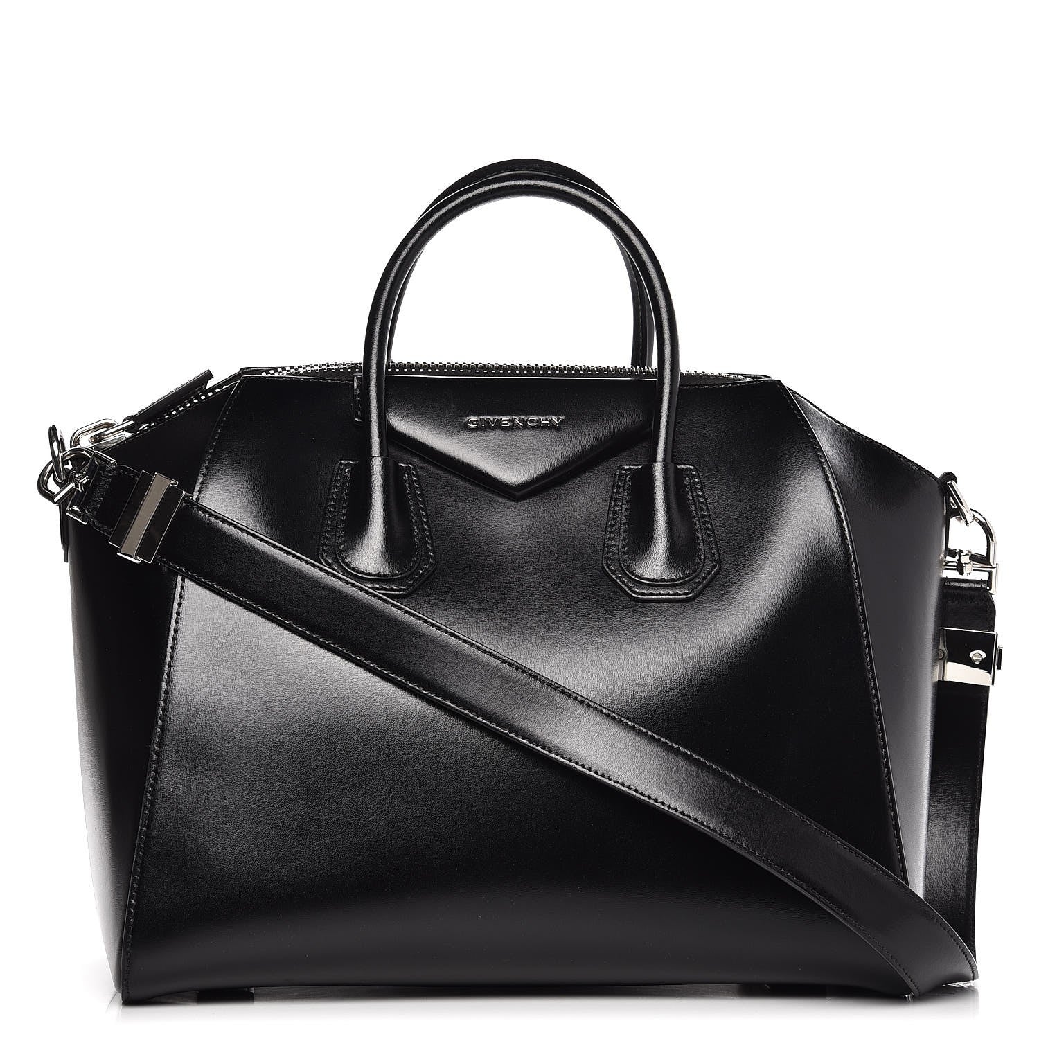 Givenchy Shiny Lord Calfskin Medium Antigona Black 1 of 10