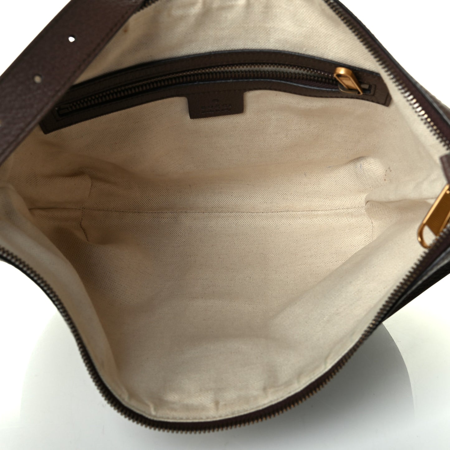 GG Supreme Monogram Web Small Ophidia Half Moon Hobo Brown