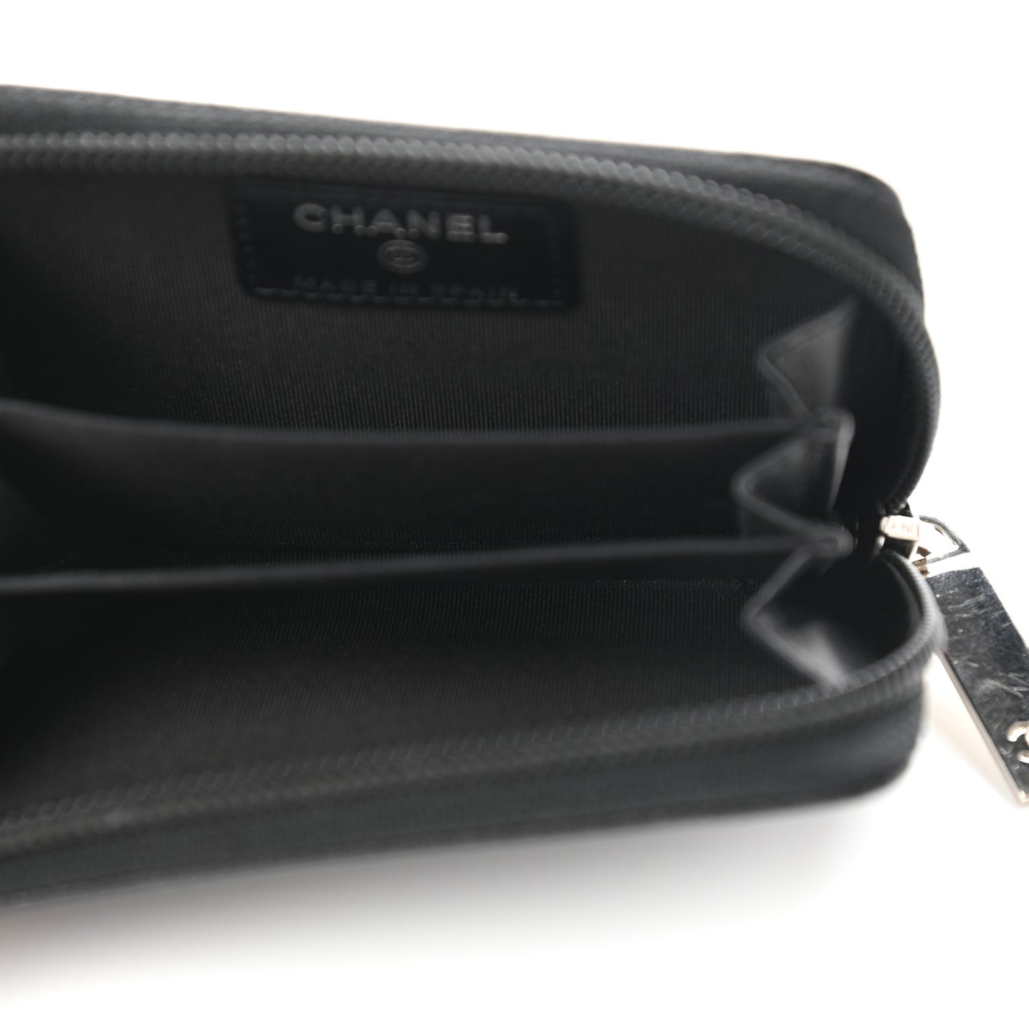 Caviar Timeless CC Zip Around Coin Purse Black