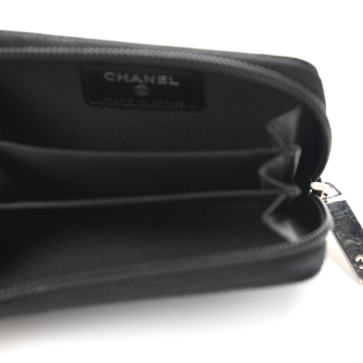Chanel Caviar Timeless CC Zip Around Coin Purse Black 5 of 9