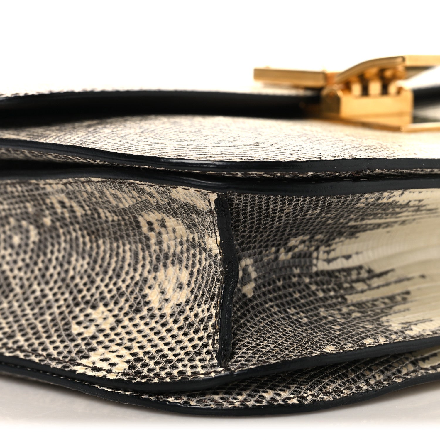 Celine Lizard Medium Classic Box Flap Bag Natural 8 of 11