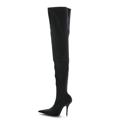 Balenciaga Spandex Pointed Toe Knife Thigh High Boots 39 Black 1 of 6