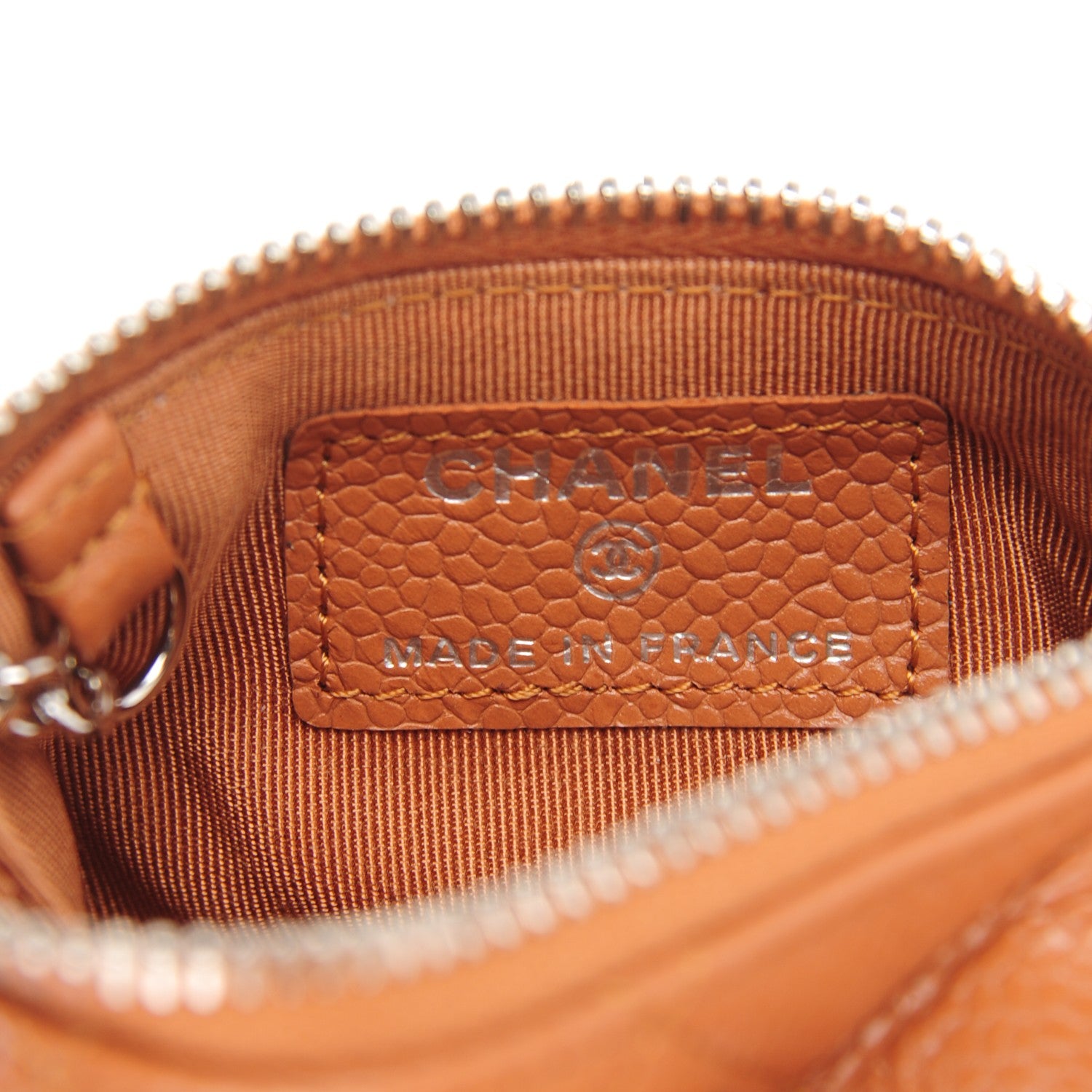 Chanel Caviar Quilted Key Holder Case Light Brown 6 of 7