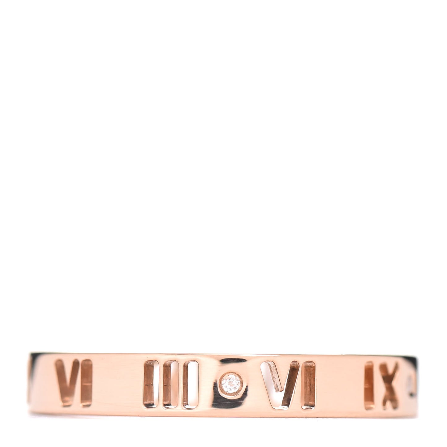 18K Rose Gold Diamond Atlas Pierced Ring 60 9.25