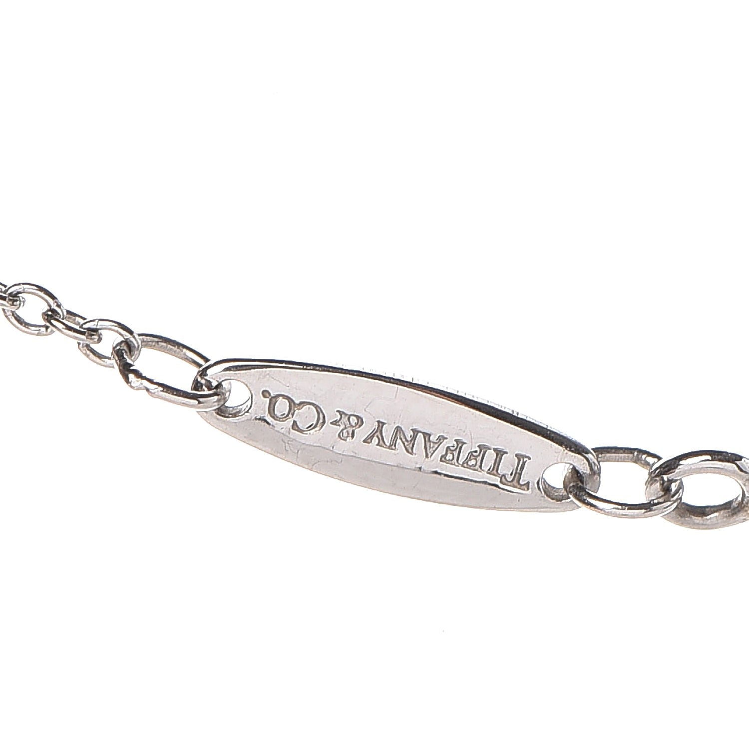 Tiffany Platinum Diamond .33ct Elsa Peretti Diamonds by the Yard Pendant Necklace 4 of 8