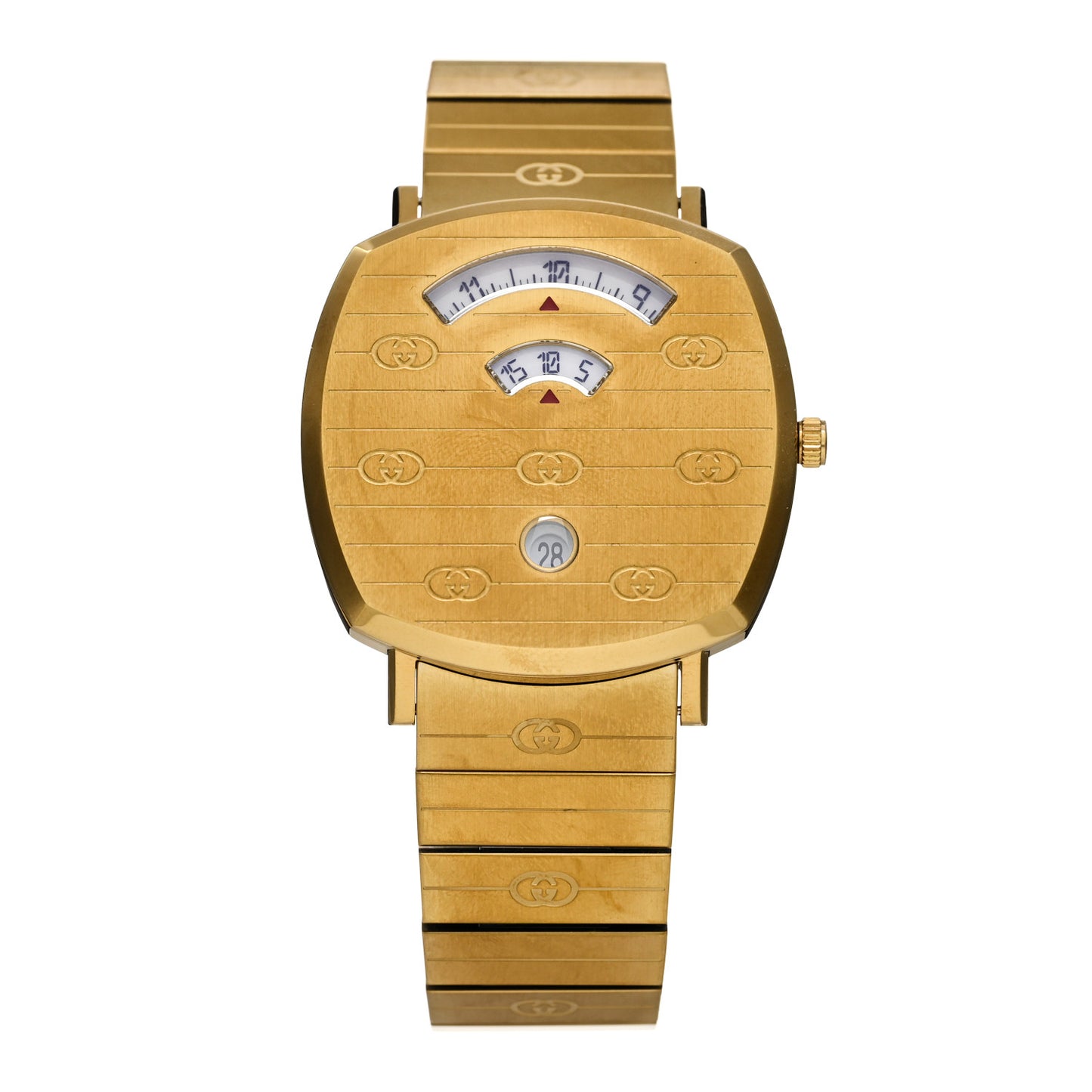 Stainless Steel 38mm Grip Quartz Watch Gold