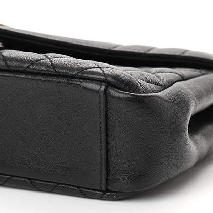 Saint Laurent Sheepskin Tri-Quilt Monogram Medium College Bag Black 10 of 11