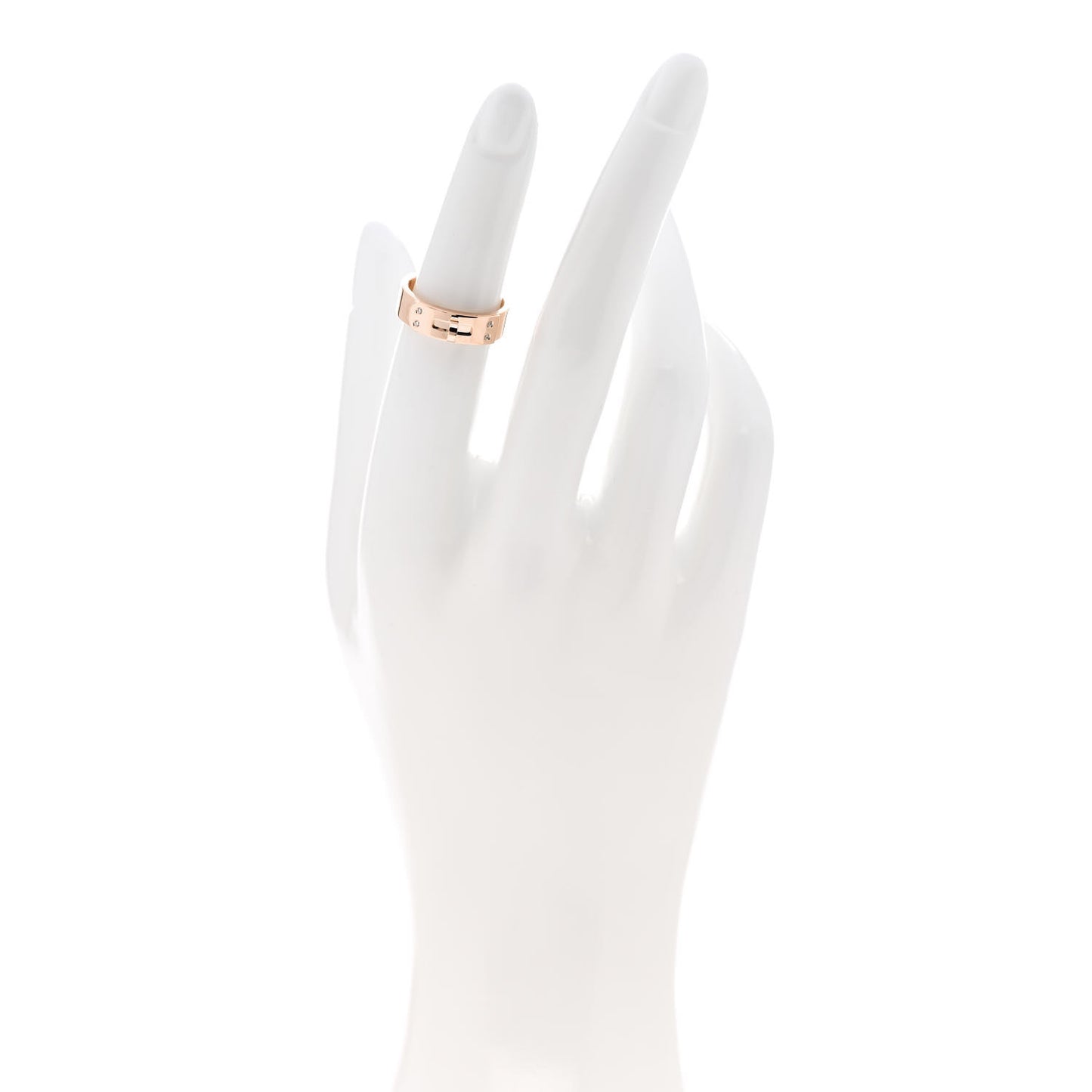 18K Rose Gold Diamond PM Kelly Ring 49 5