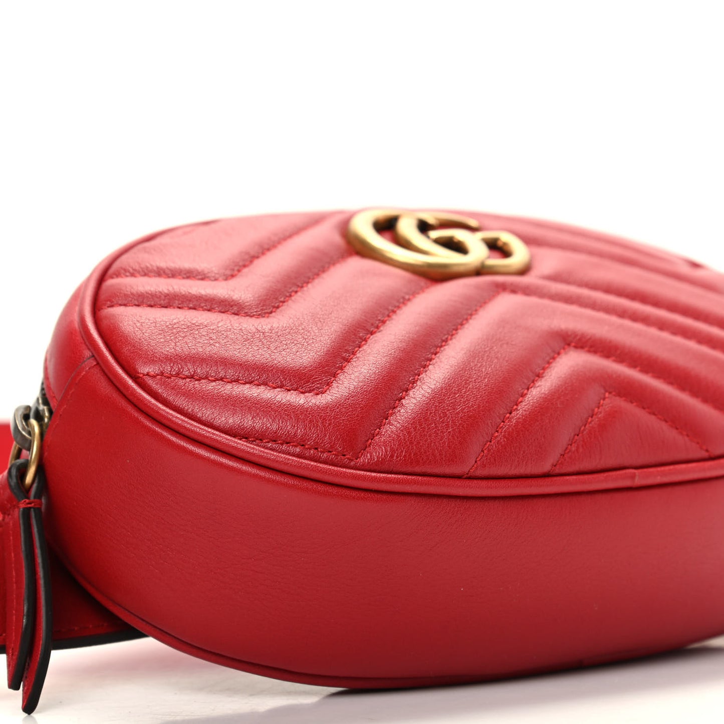 Calfskin Matelasse GG Marmont Belt Bag 95 38 Hibiscus Red