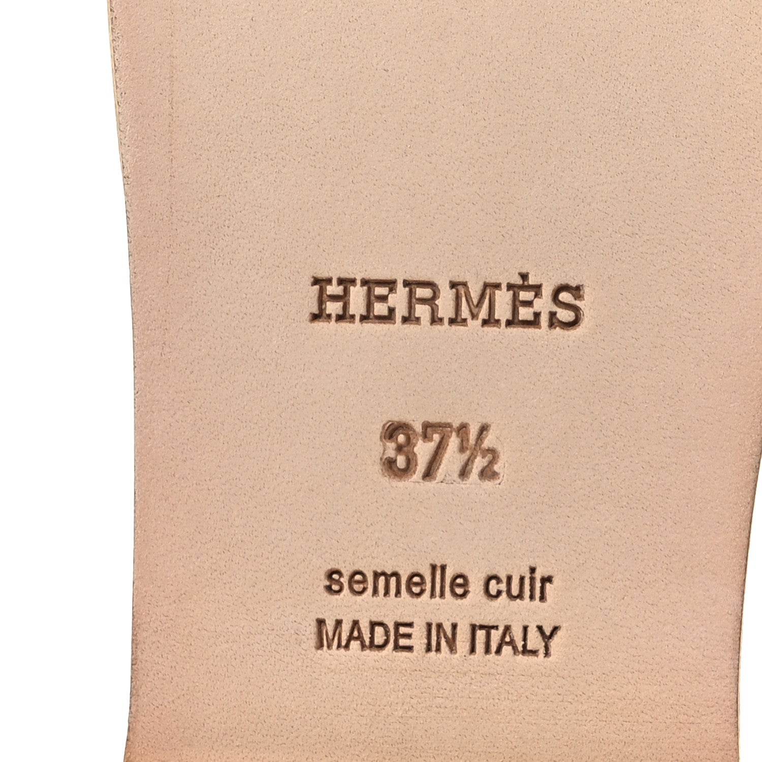 Hermes Box Calfskin Oran Sandals 37.5 Jaune Citron 8 of 11